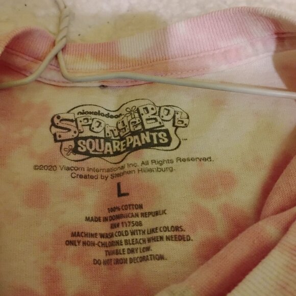 Mens Large Tie Dyed Spongebob Squarepants Party Time Shirt Vintage Nickelodeon - Picture 3 of 4